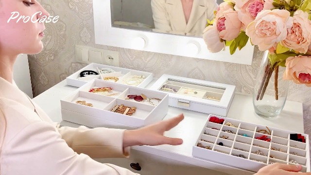 Amazon.com: ProCase 5 Layers Stackable Jewelry Tray Box, Stackers